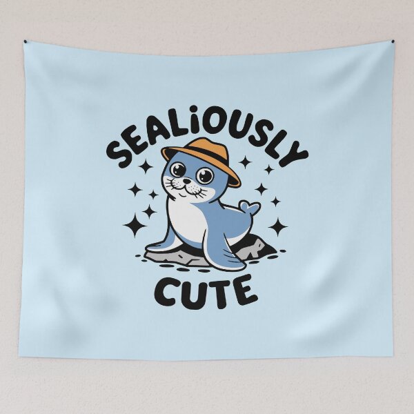 Item preview, Sealiously Cute! Cute Seal Pun designed and sold by PMCreative.