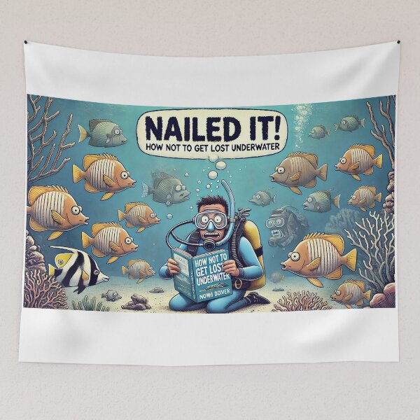 Item preview, "Nailed it!" – Funny Scuba Diver Sarcasm designed and sold by supersanko.