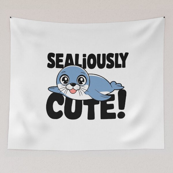 Item preview, Sealiously Cute! Cute Funny Seal Pun designed and sold by PMCreative.