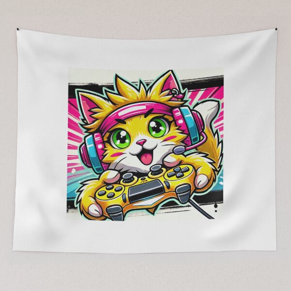 Item preview, Feline Frenzy: The Ultimate Gamer Cat.  designed and sold by Davideus.