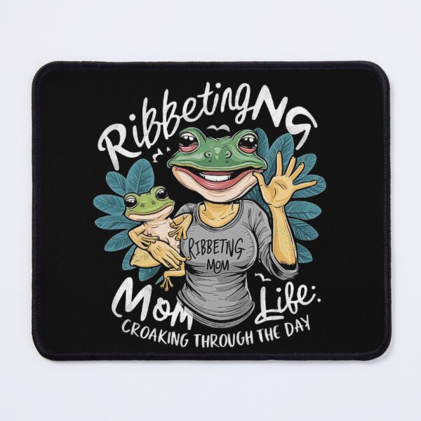 Item preview, Ribbiting Mom Life: Cute Frog and Baby Cartoon designed and sold by love3617.