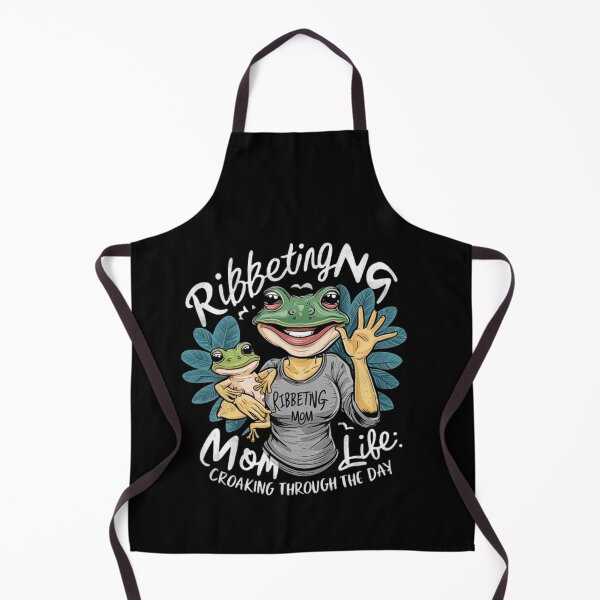 Item preview, Ribbiting Mom Life: Cute Frog and Baby Cartoon designed and sold by love3617.
