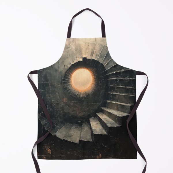 Item preview, A design of a dark, winding staircase spiraling inward towards a bright, circular opening at its center.  designed and sold by HEMRO.