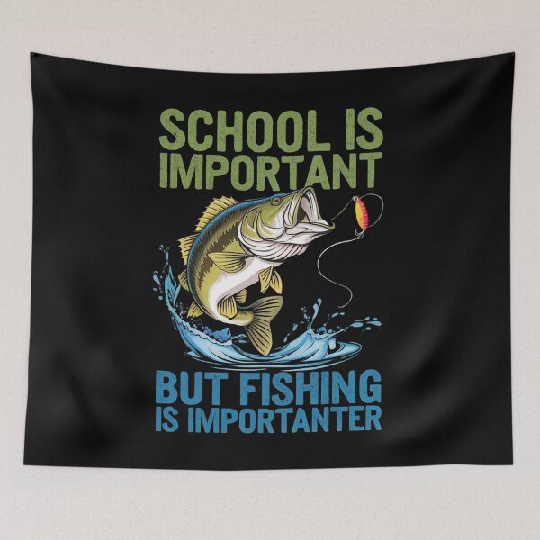 Item preview, School is Important But Fishing is Importanter, Fishing Life, designed and sold by BLZART.