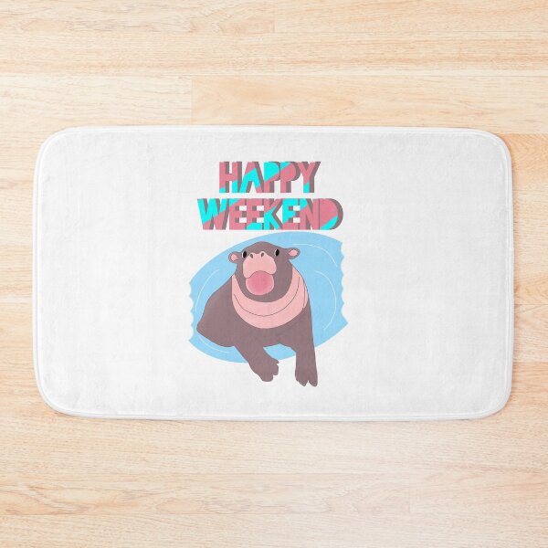 Item preview, Cute Hippo in a swimming pool  designed and sold by MigWhimsy.