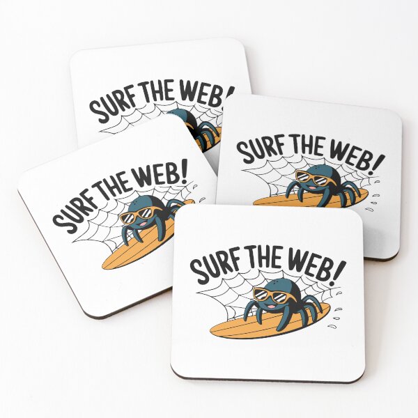 Item preview, Surf The Web! Cute Spider Internet Pun designed and sold by PMCreative.