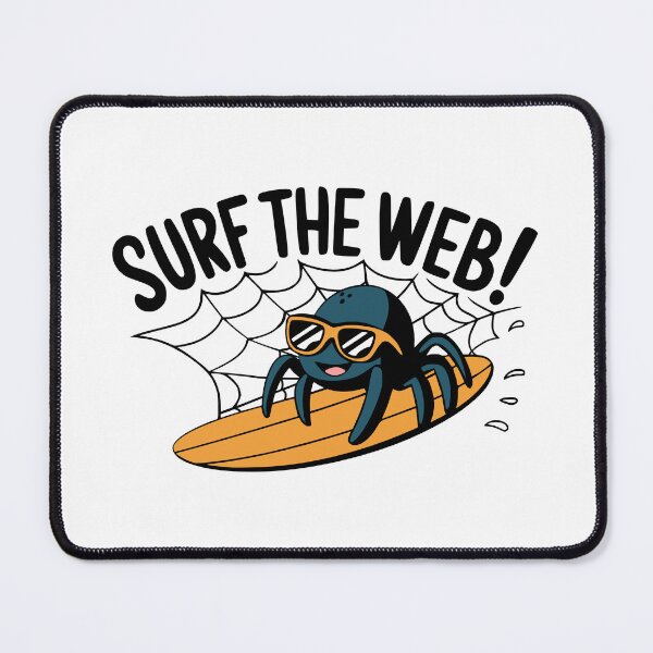 Item preview, Surf The Web! Cute Spider Internet Pun designed and sold by PMCreative.