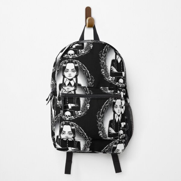 Item preview, Gothic Girl with Braids and Skulls - Dark Art designed and sold by IllumeInk.
