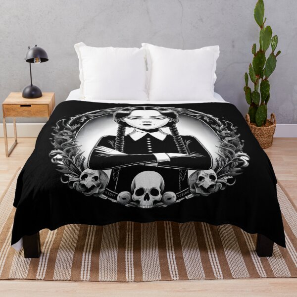 Item preview, Gothic Girl with Braids and Skulls - Dark Art designed and sold by IllumeInk.