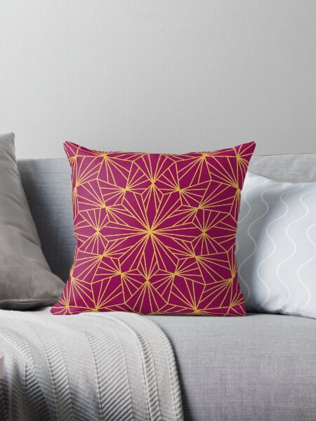 star rosette scarlet Throw Pillow