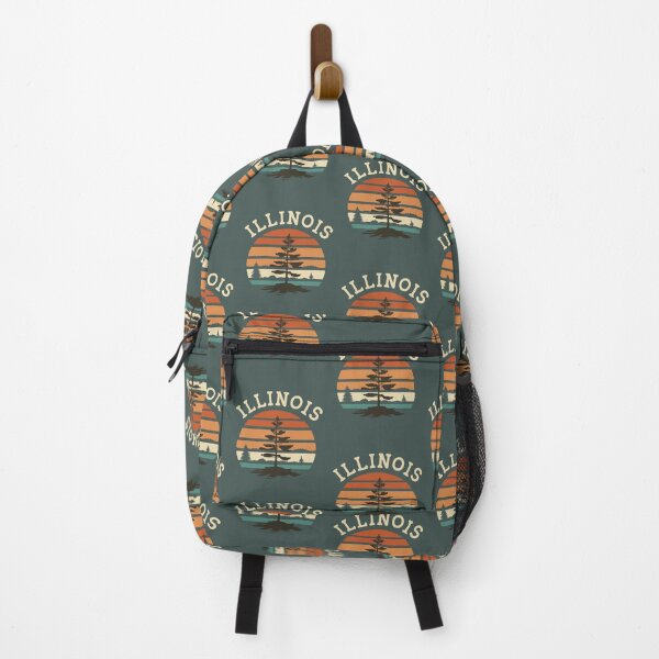 Item preview, Illinois - Vintage Sunset - Travel Badge designed and sold by Amazing States of America.