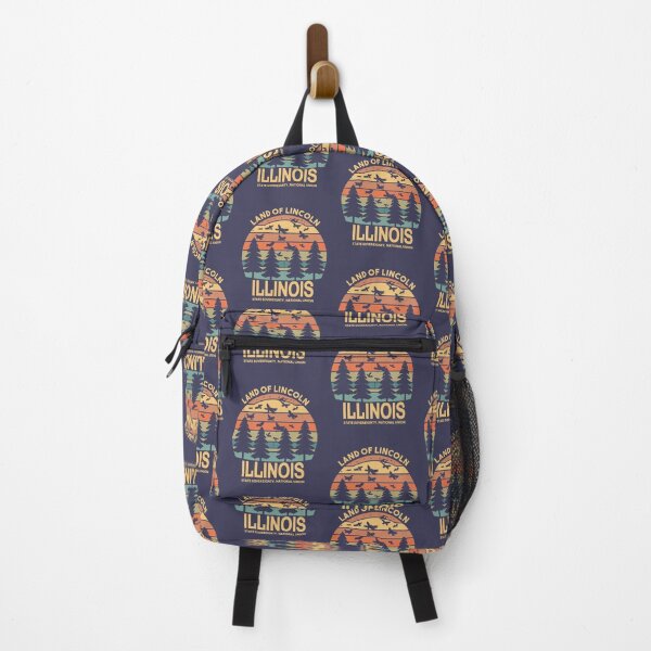Item preview, Illinois - Vintage Sunset - Travel Badge designed and sold by Amazing States of America.