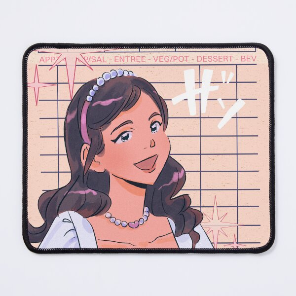 Item preview, Vintage Guest Check - Cute Anime Girl designed and sold by bowsbotanicals.