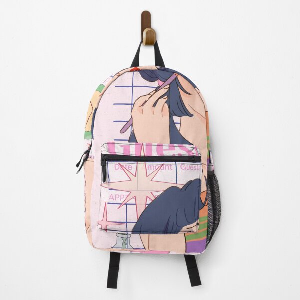 Item preview, Pink Guest Check - Anime Girl Doing Makeup designed and sold by bowsbotanicals.