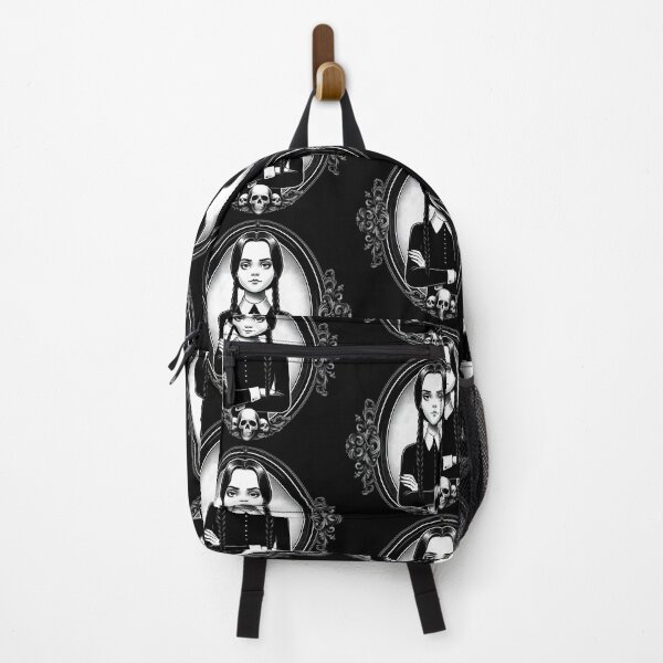 Item preview, Gothic Portrait of Dark-Haired Girl with Skulls designed and sold by IllumeInk.