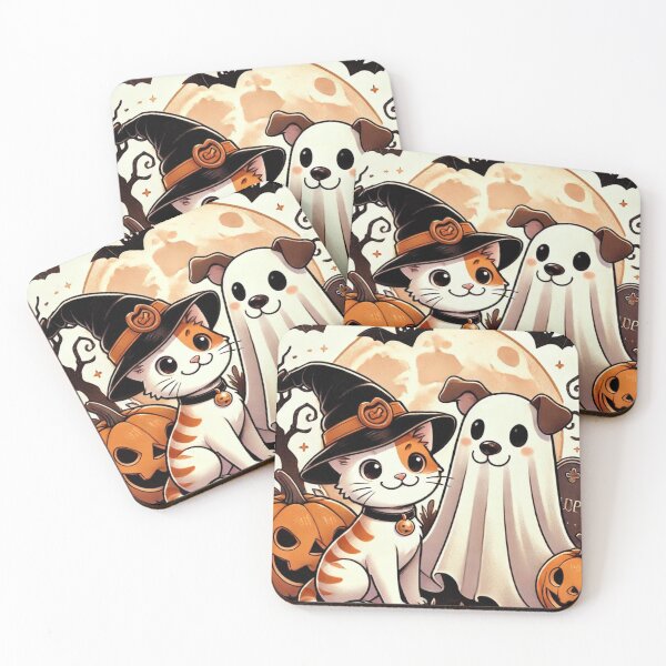 Item preview, Halloween Witch Cat Ghost Dog designed and sold by MJShop18.