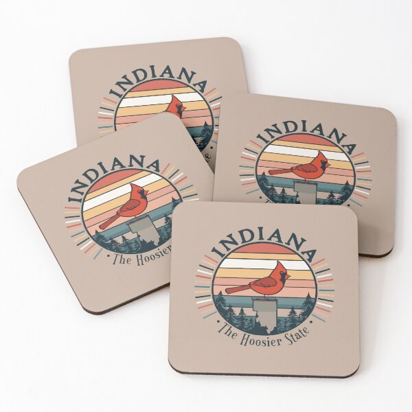 Item preview, Indiana - Vintage Sunset - Travel Badge designed and sold by Amazing States of America.