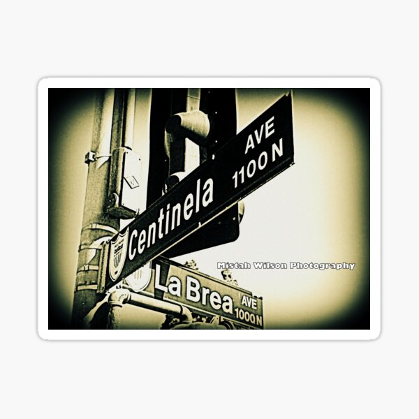 Centinela Avenue & La Brea Avenue2, Inglewood, CA by Mistah Wilson Sticker