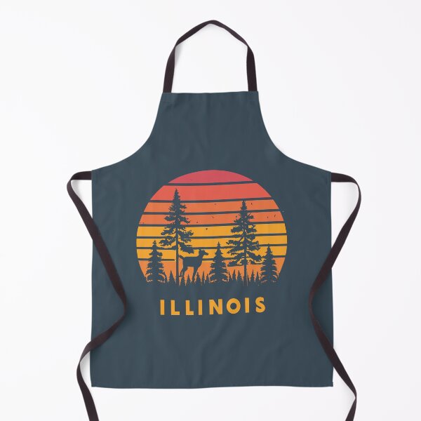 Item preview, Illinois - Vintage Sunset - Travel Badge designed and sold by Amazing States of America.