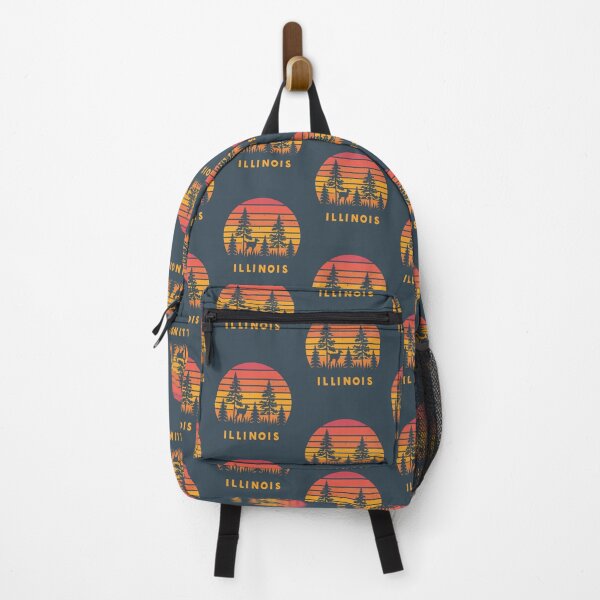Item preview, Illinois - Vintage Sunset - Travel Badge designed and sold by Amazing States of America.