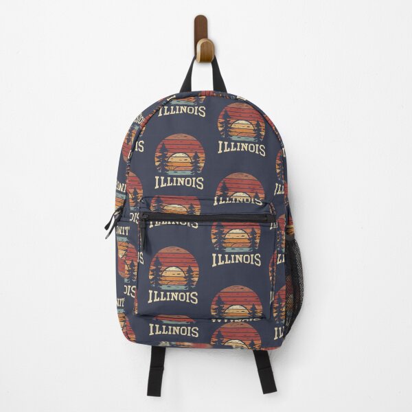 Item preview, Illinois - Vintage Sunset - Travel Badge designed and sold by Amazing States of America.
