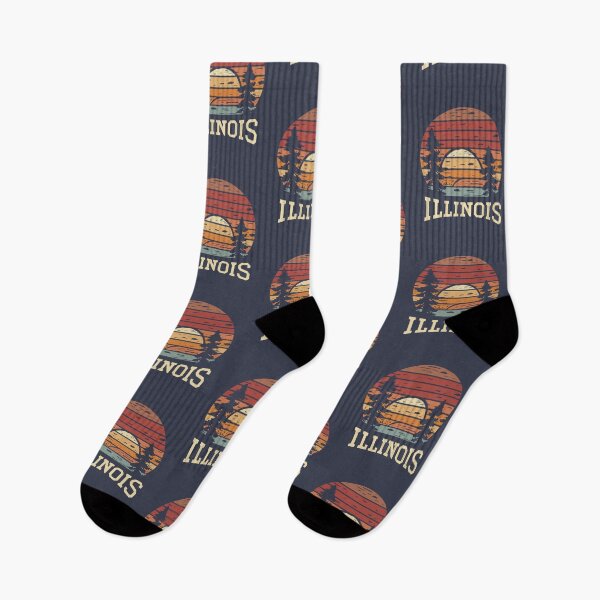 Item preview, Illinois - Vintage Sunset - Travel Badge designed and sold by Amazing States of America.