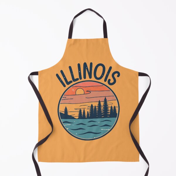 Item preview, Illinois - Vintage Sunset - Travel Badge designed and sold by Amazing States of America.