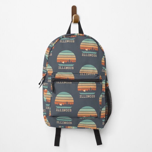 Item preview, Illinois - Vintage Sunset - Travel Badge designed and sold by Amazing States of America.