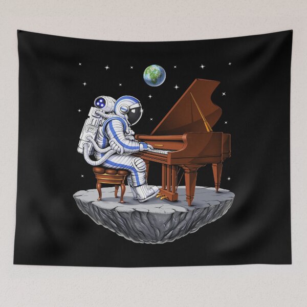 Item preview, Space Astronaut Pianist designed and sold by underheaven.