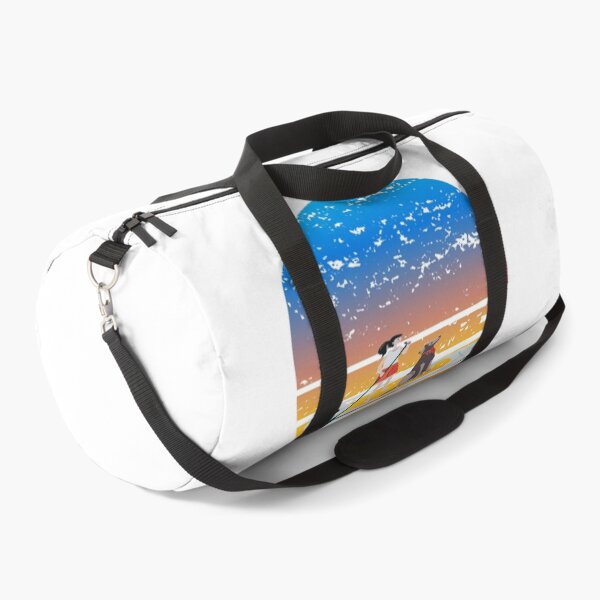 Item preview, Design of a girl and her Labrador dog enjoying paddleboarding and SUB Yoga, on a retro sunset. the best gift designed and sold by StyleFused.