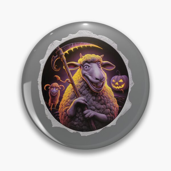Item preview, Farmer's Halloween - Sheep with a scythe - 04 designed and sold by kjp-design.