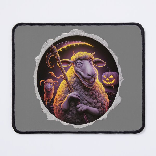 Item preview, Farmer's Halloween - Sheep with a scythe - 04 designed and sold by kjp-design.