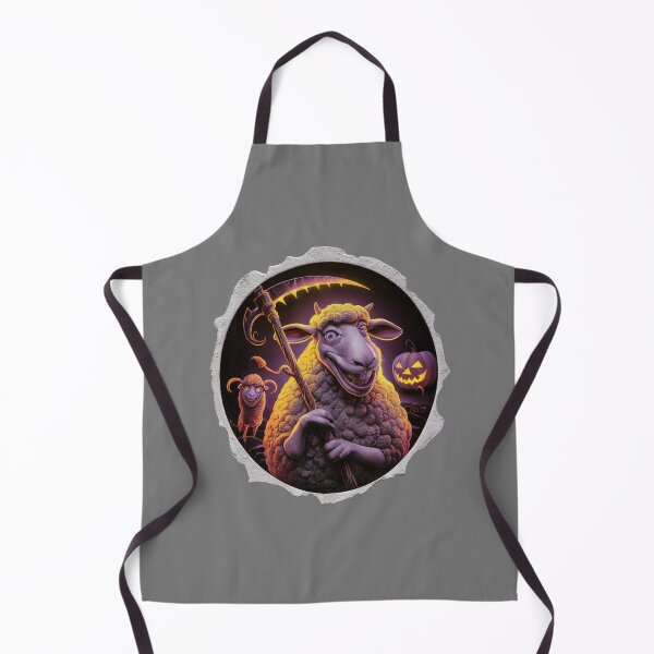 Item preview, Farmer's Halloween - Sheep with a scythe - 04 designed and sold by kjp-design.