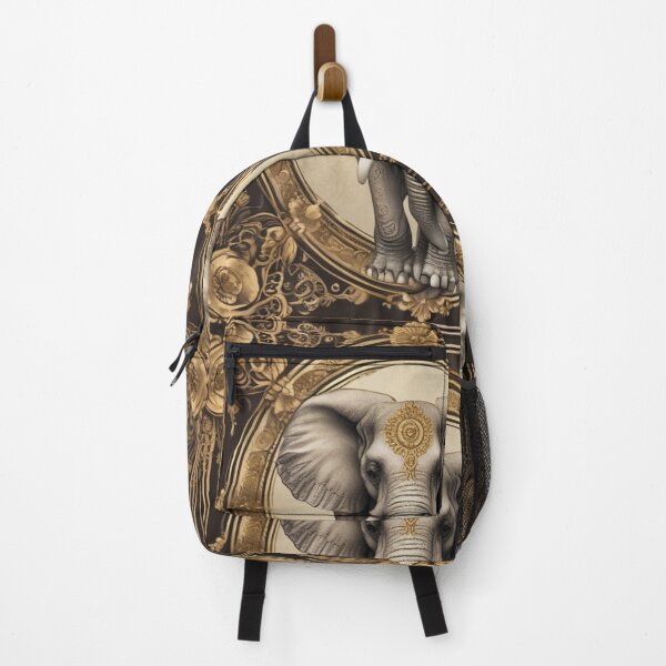 Item preview, Golden flowers and elephants designed and sold by Artchara..
