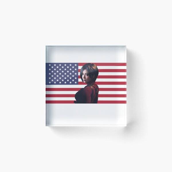 Item preview, Ada Wong on American Flag | Ada Wong | Ada Wong for President | Resident Evil | Resident Evil 4 | Resident Evil Sticker designed and sold by matchaisu.