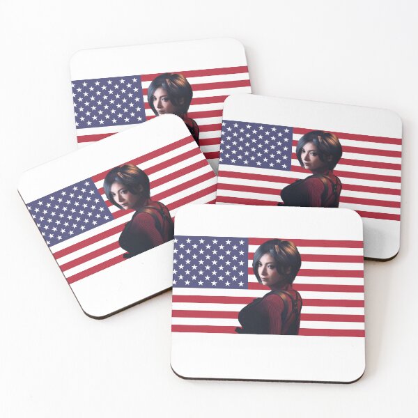 Item preview, Ada Wong on American Flag | Ada Wong | Ada Wong for President | Resident Evil | Resident Evil 4 | Resident Evil Sticker designed and sold by matchaisu.