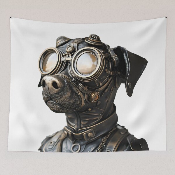Item preview, Steampunk Dog in Goggles designed and sold by effervescence.