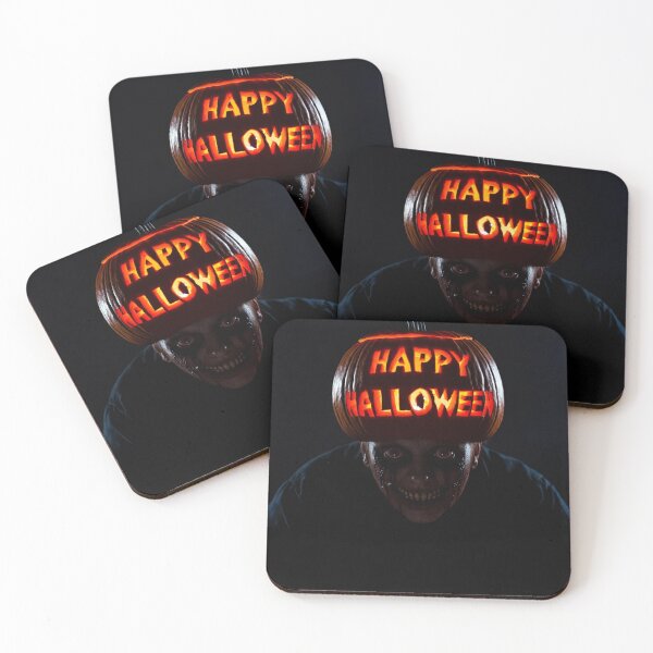 Item preview, Pumpkin-Headed Figure Wishes Happy Halloween designed and sold by EDRockShirts.