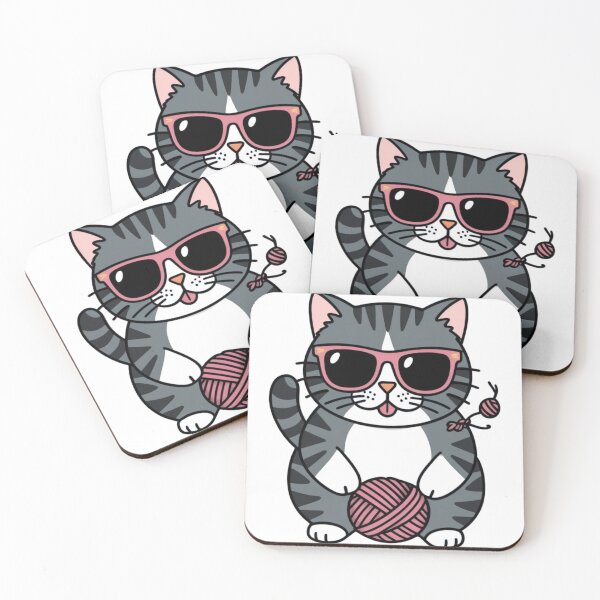 Item preview, Funny Cat Rocking Black Shades designed and sold by Mystickerrstore.