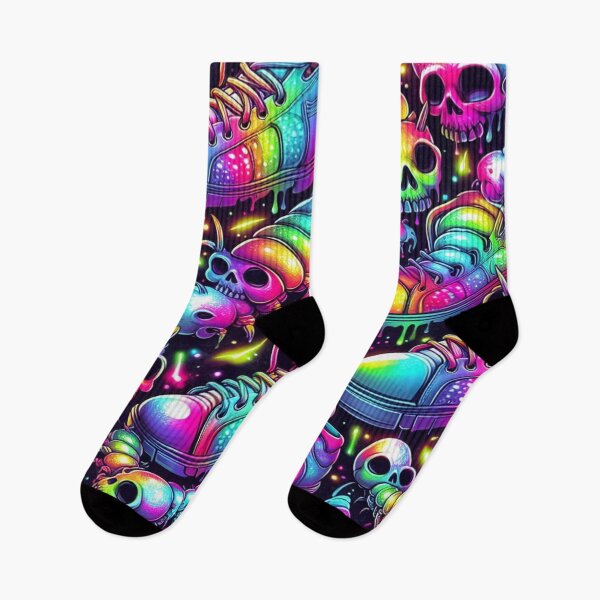 Item preview, "Larvae with Rainbow Shoes and Neon Skulls" designed and sold by Imaginarium of Chaos falcon88 .