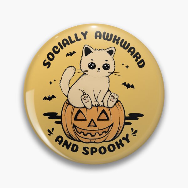 Item preview, Socially Awkward And Spooky Cute Cat designed and sold by Lorena Tiana.