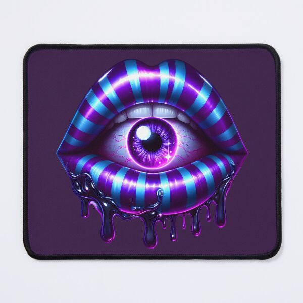 Item preview, Neon Drip Halloween Lips - All-Seeing Eye designed and sold by Margival.