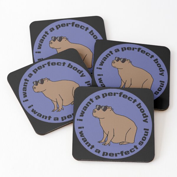 Item preview, Cool Capybara I Want a Perfect Body I Want a Perfect Soul designed and sold by ellenhenry.