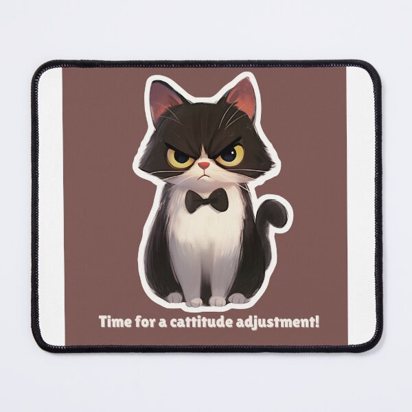Item preview, Time for a cattitude adjustment! designed and sold by badburropress.