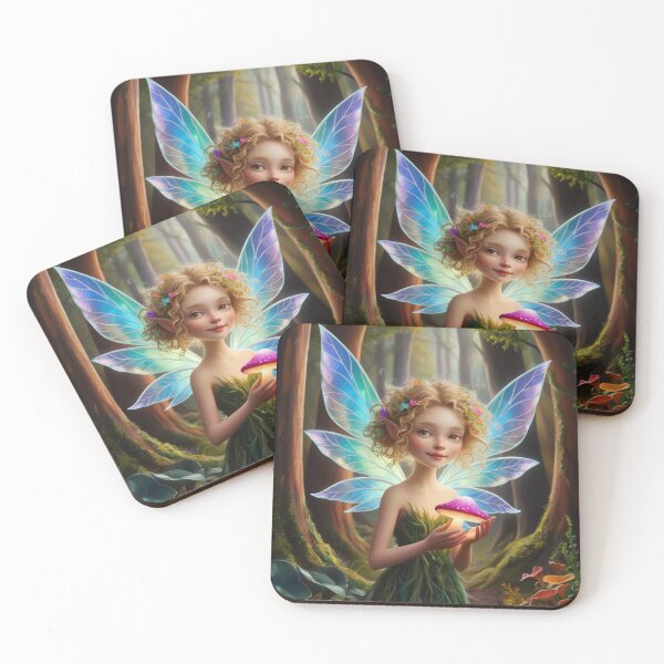 Item preview, Enchanting Forest Fairy Holding a twinkling  Mushroom designed and sold by T-shirtMill.