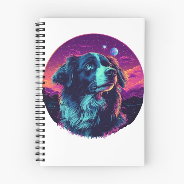Artikelvorschau, Synthwave Border Collie entworfen und verkauft von Proteinmalac.