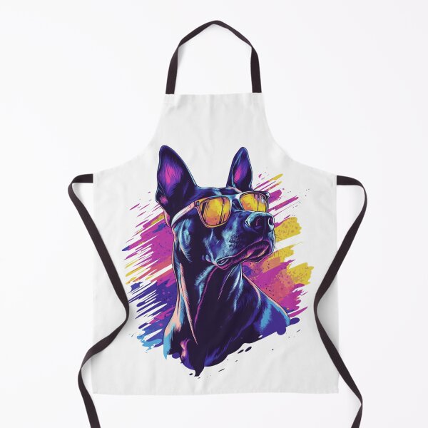 Aperçu de l'œuvre Doberman synthwave créée et vendue par Proteinmalac.