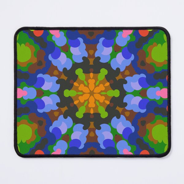 Item preview, Retro Mandala Green Blue and Pink designed and sold by WormholeOrbital.