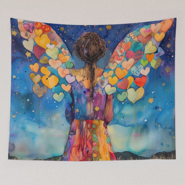 Artikelvorschau, Schutzengel mit Herzflügeln entworfen und verkauft von IlluminatingJoy.