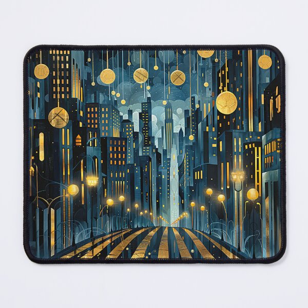 Item preview, Art Deco Cityscape Night 8 designed and sold by Made-by-Gus.
